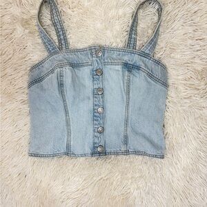 Levi's Light Blue Denim Crop Top